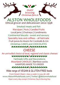 Browse Christmas fare at Alston Wholefoods
