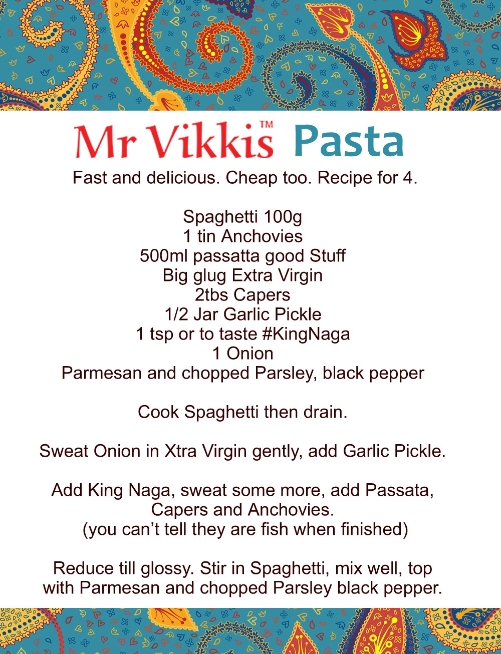 Mr Vikkis Pasta Recipe